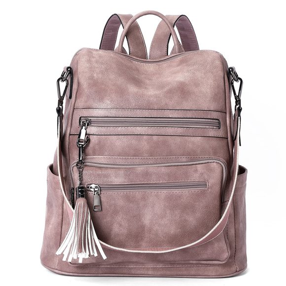 Backpack Purses Convertible Bookbag Purse Fashion Leather Travel O_O main image 5